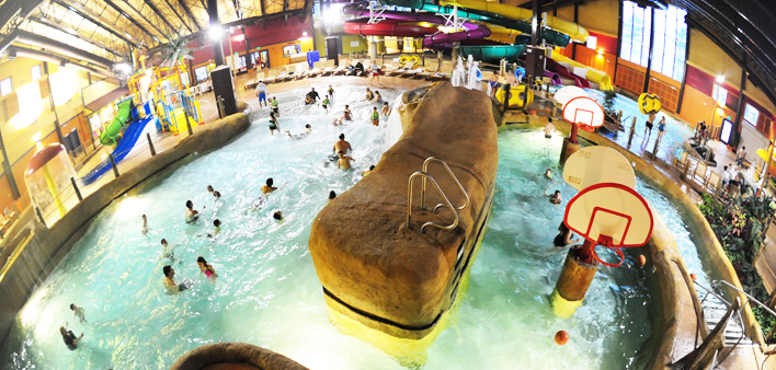 Waterpark at New Hampshire resort, unique New England attraction