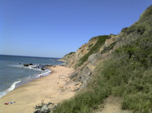 The bluffs on Block Island, Rhode Island: a quiet place to travel solo!