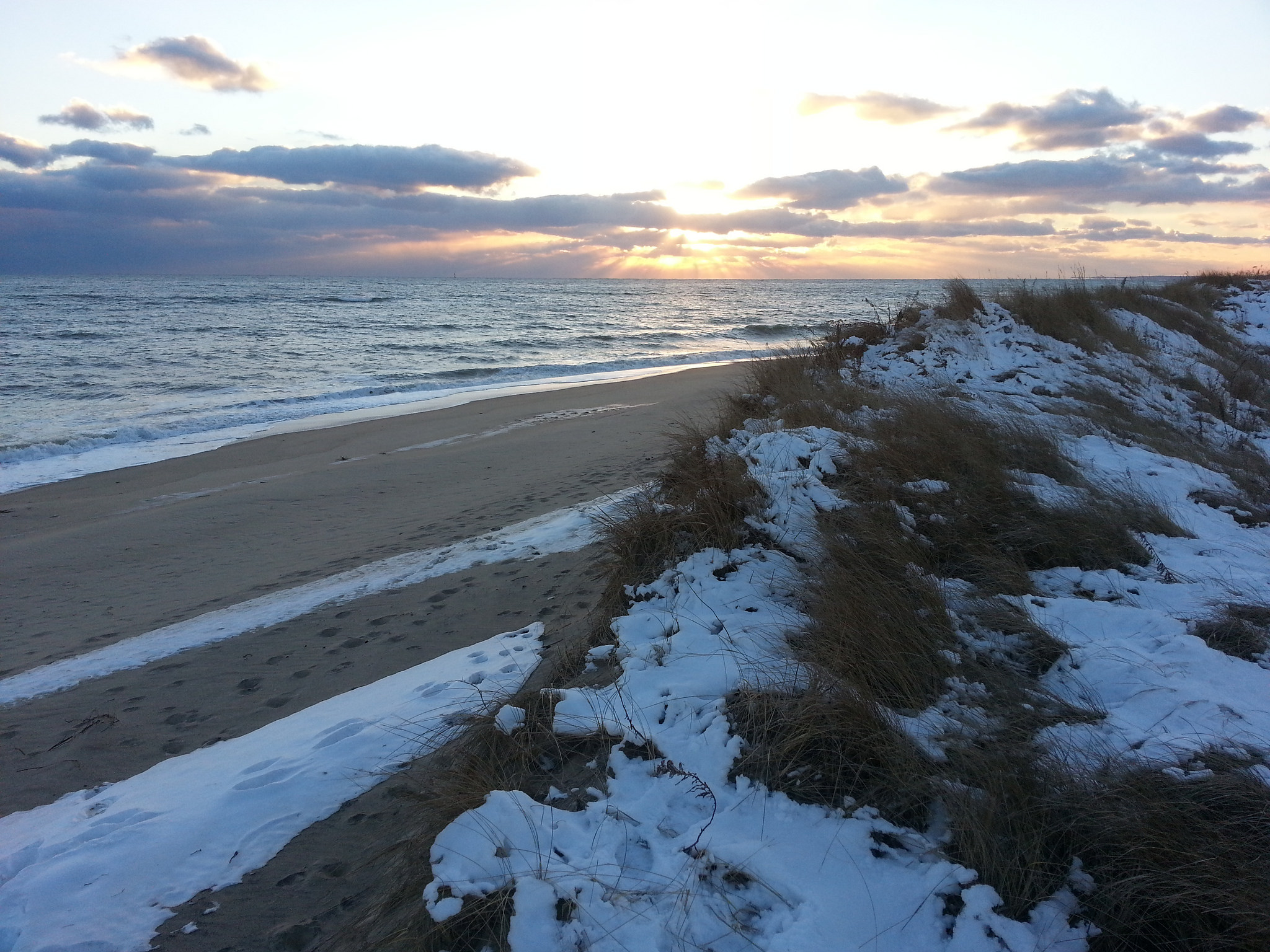 Martha's Vineyard winter beach.
