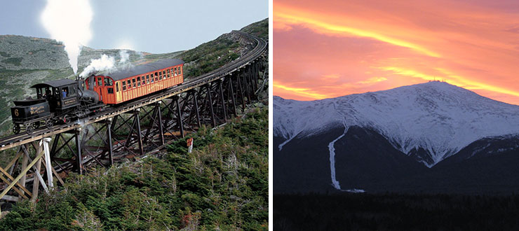 The Cog Railway on Mount Washington In New Hampshire