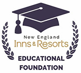 Graduation cap logo with laurel branches, text: Educational Foundation.
