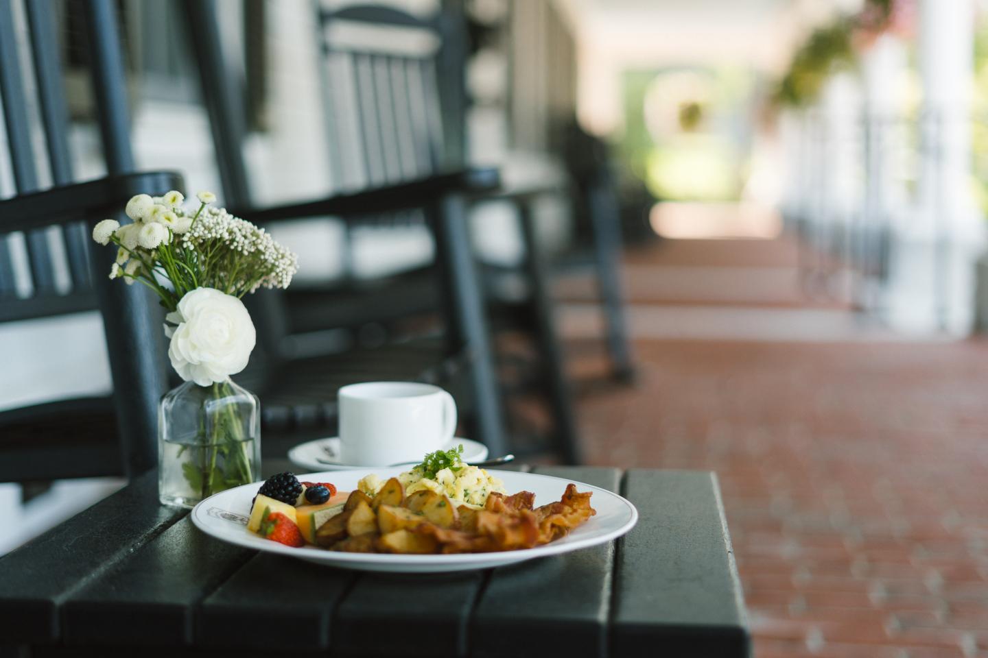 Hot Breakfast on the Front Porch