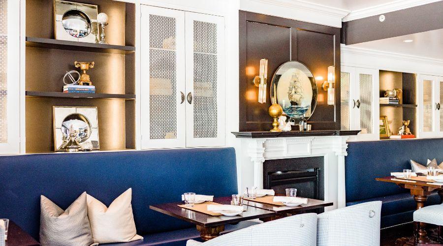 Breakfast library at Kennebunkport