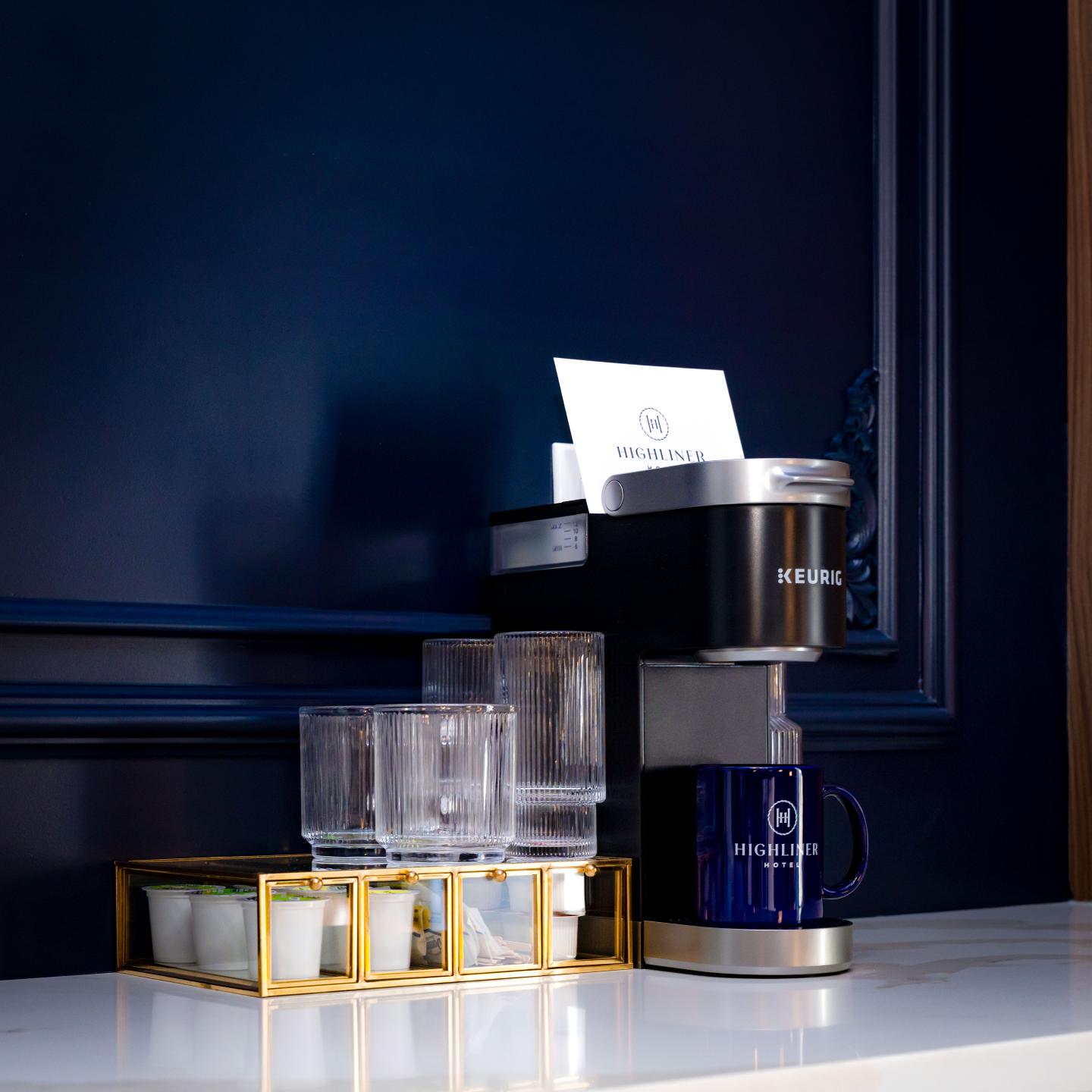 Complimentary coffee bar