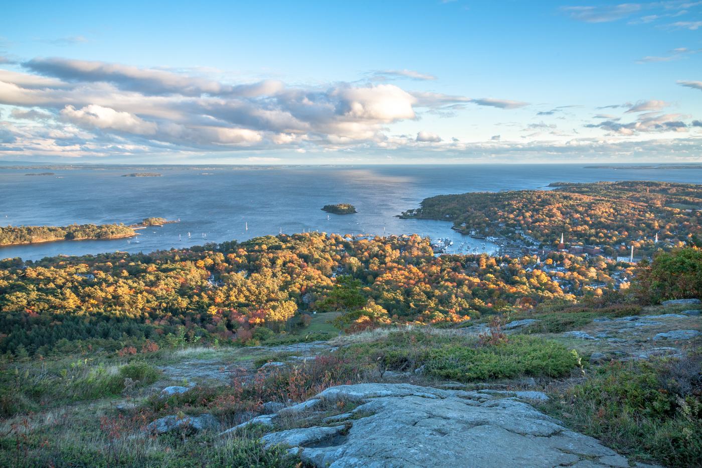 Camden Harbor as seen from Camden Hills State Park 