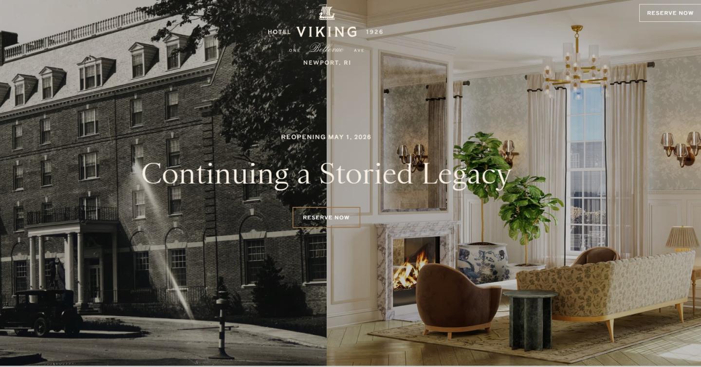 Historic building and elegant sitting room with chandelier.