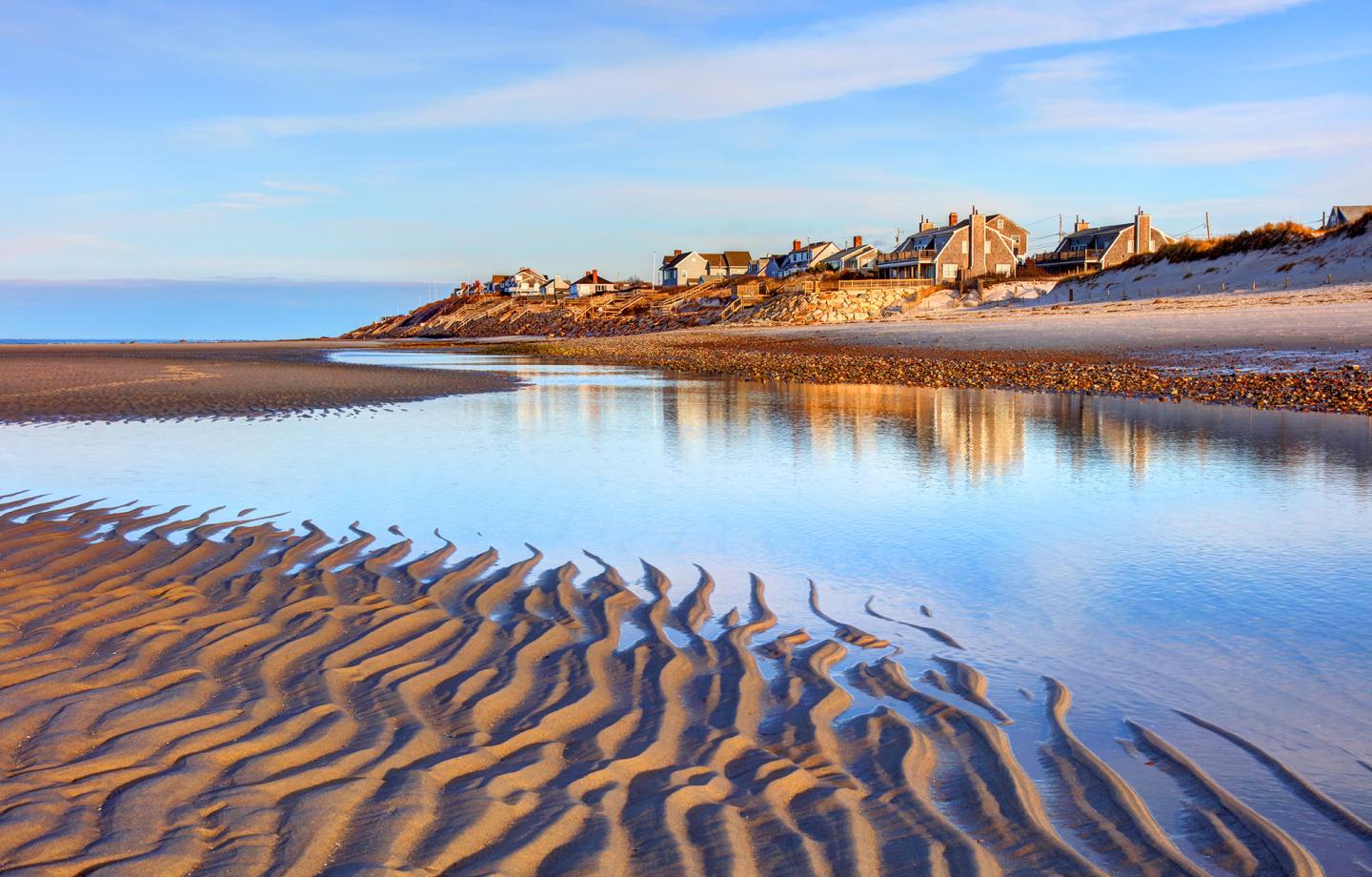 Scenic view of sandy beach