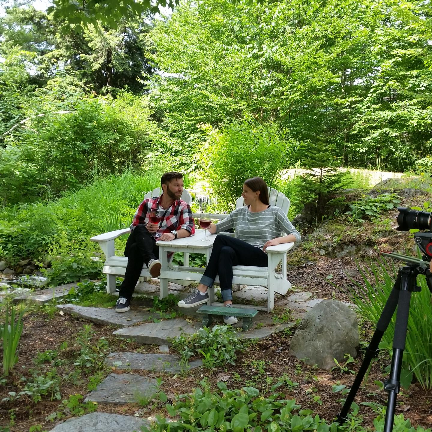 Find time to connect in our backyard garden sitting areas.