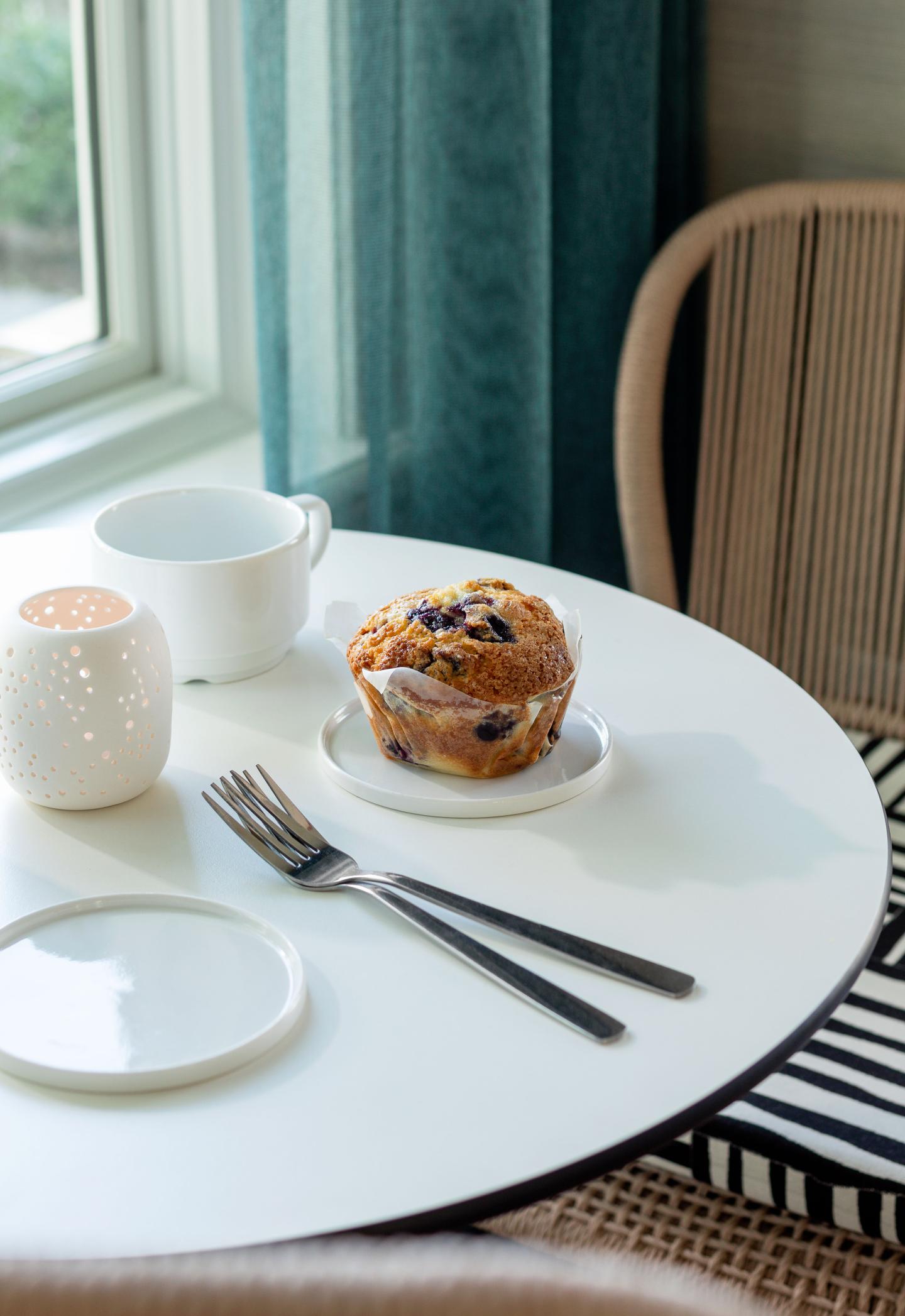 A muffin on a breakfast table at The Sydney