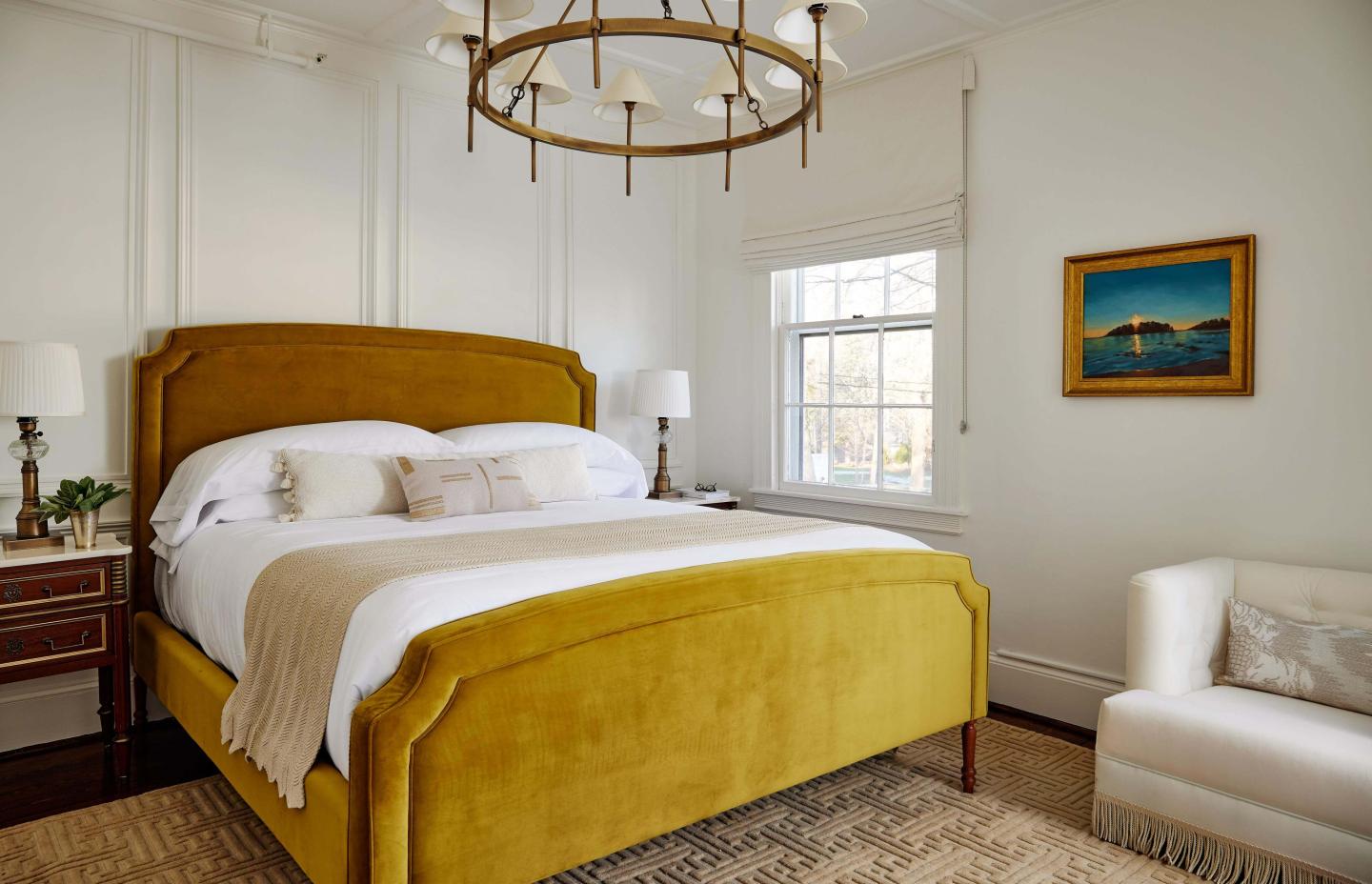 Interior guest room at William Jefferds House.