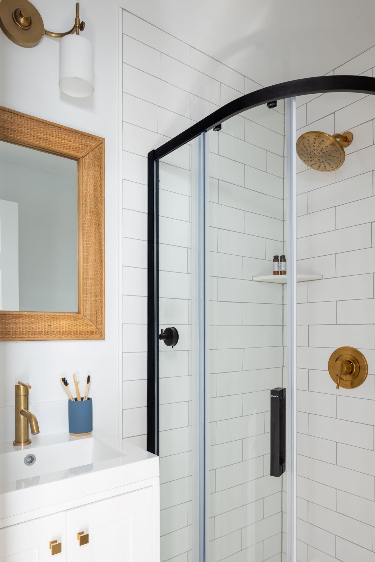 Private Bath with Glass Shower Enclosure