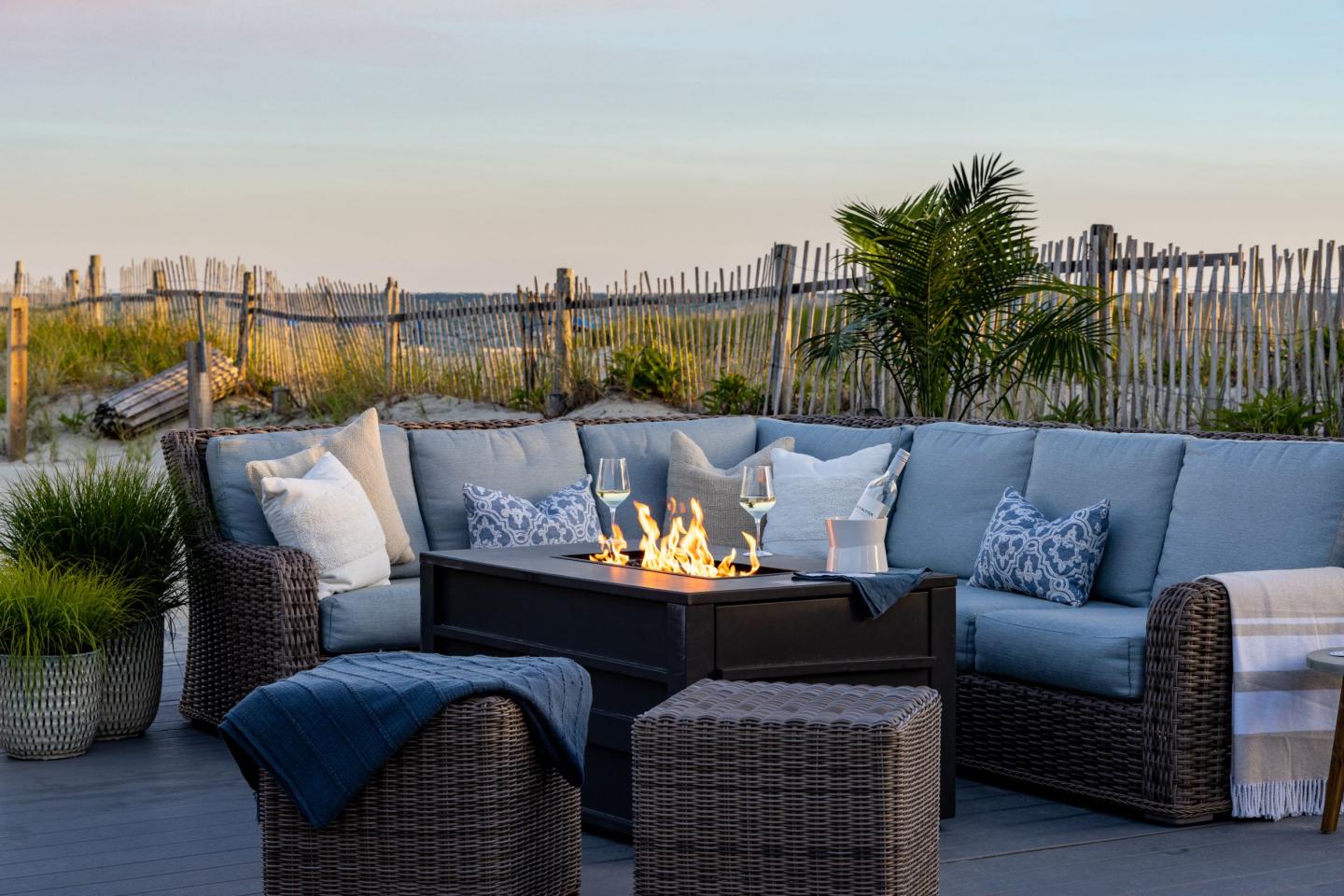 Outdoor seating and Fire Pits