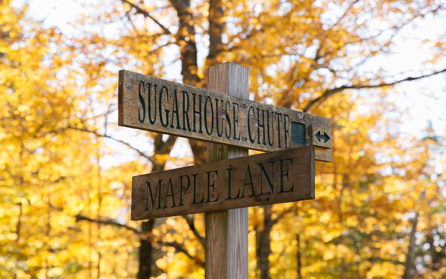 Sign for the Trapp Family Lodge Sugarhouse