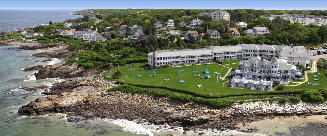 Scenic view of coastal resort