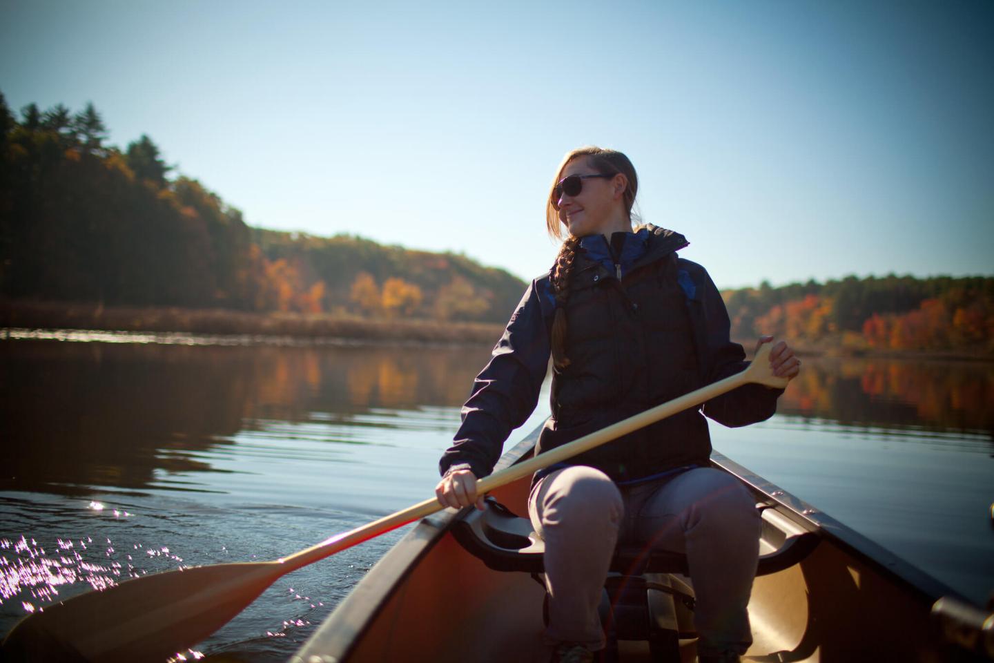 Solo travel - canoe ride