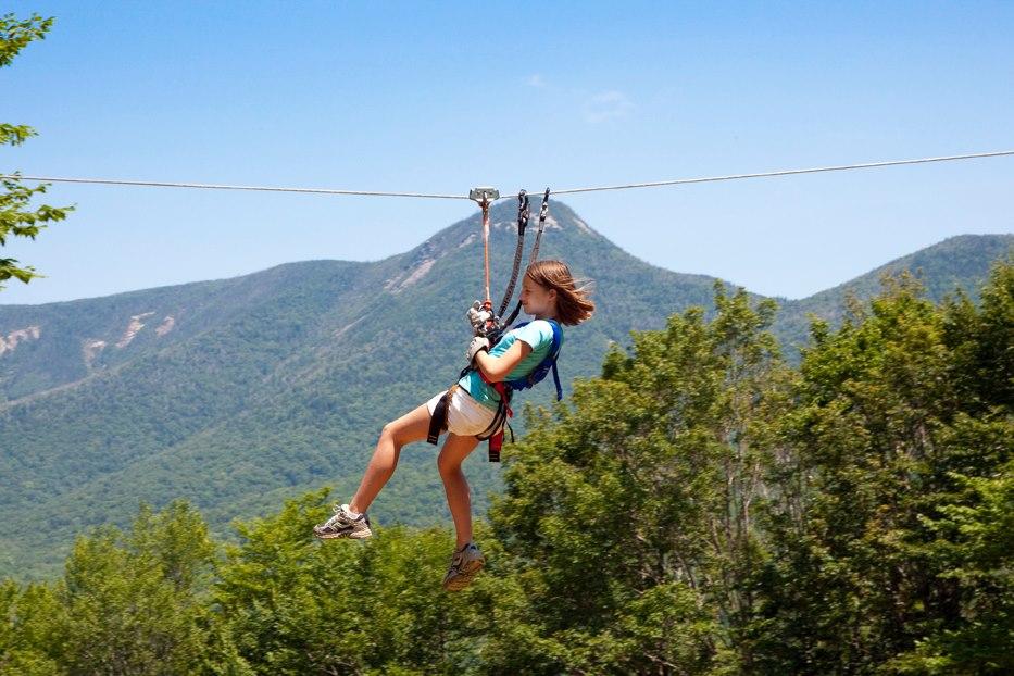 Girl zipling