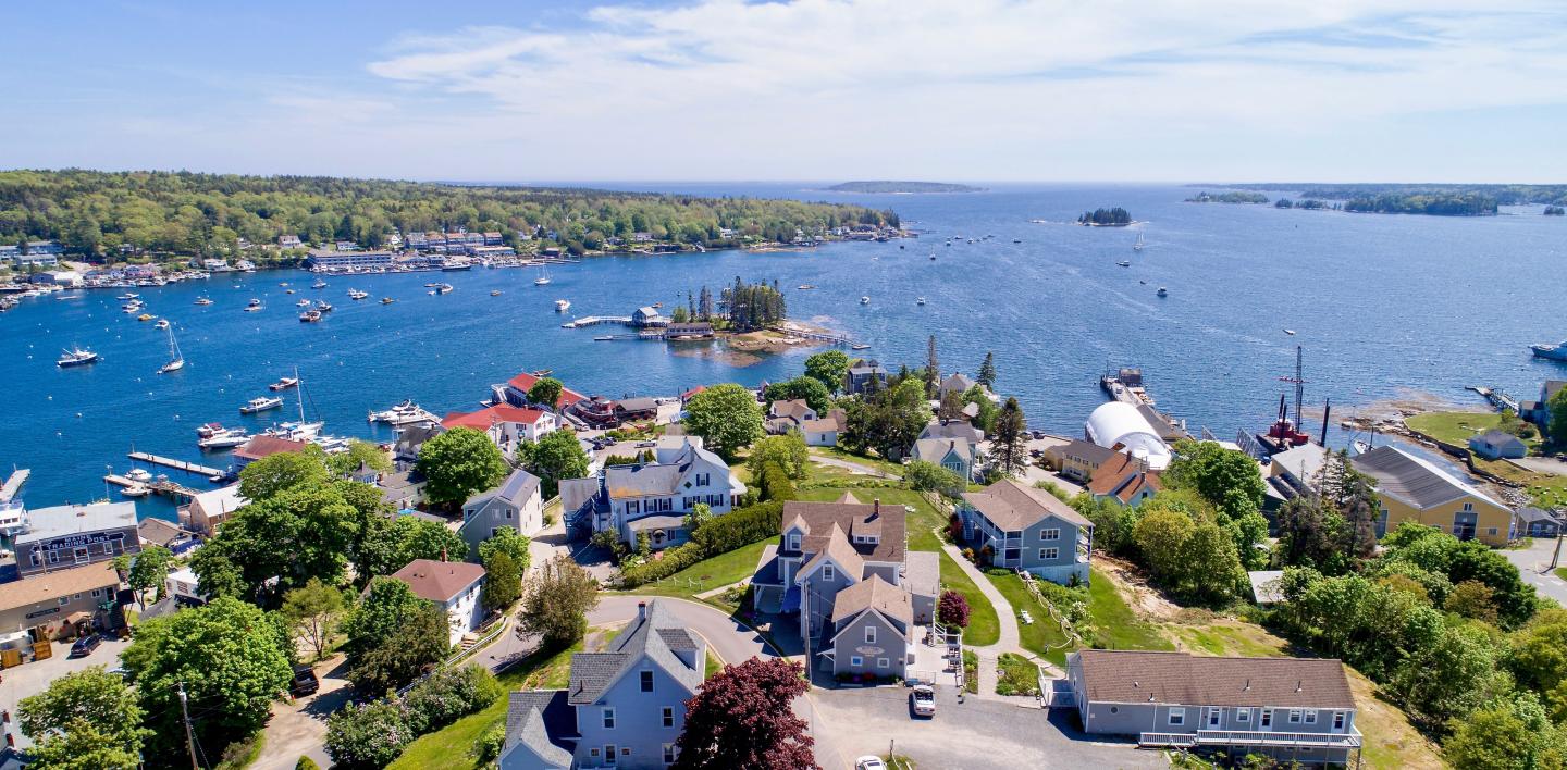 Overlooking Topside Inn and Boothbay Harbor