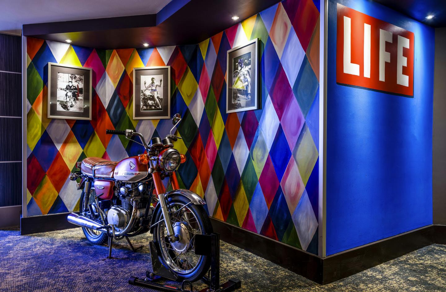 motorcycle display area