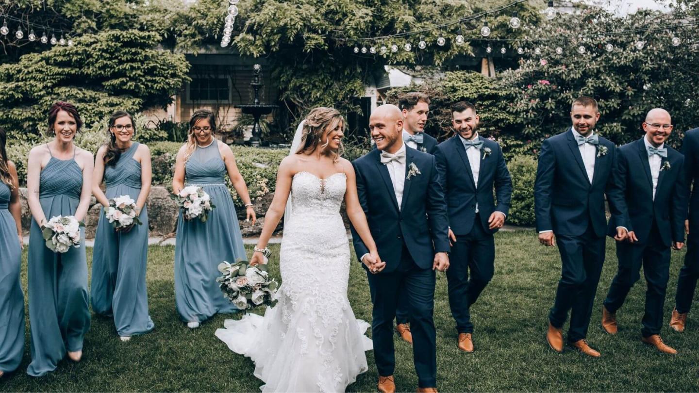 Bride and Groom at the Bedford Village Inn wedding venue in New Hampshire 
