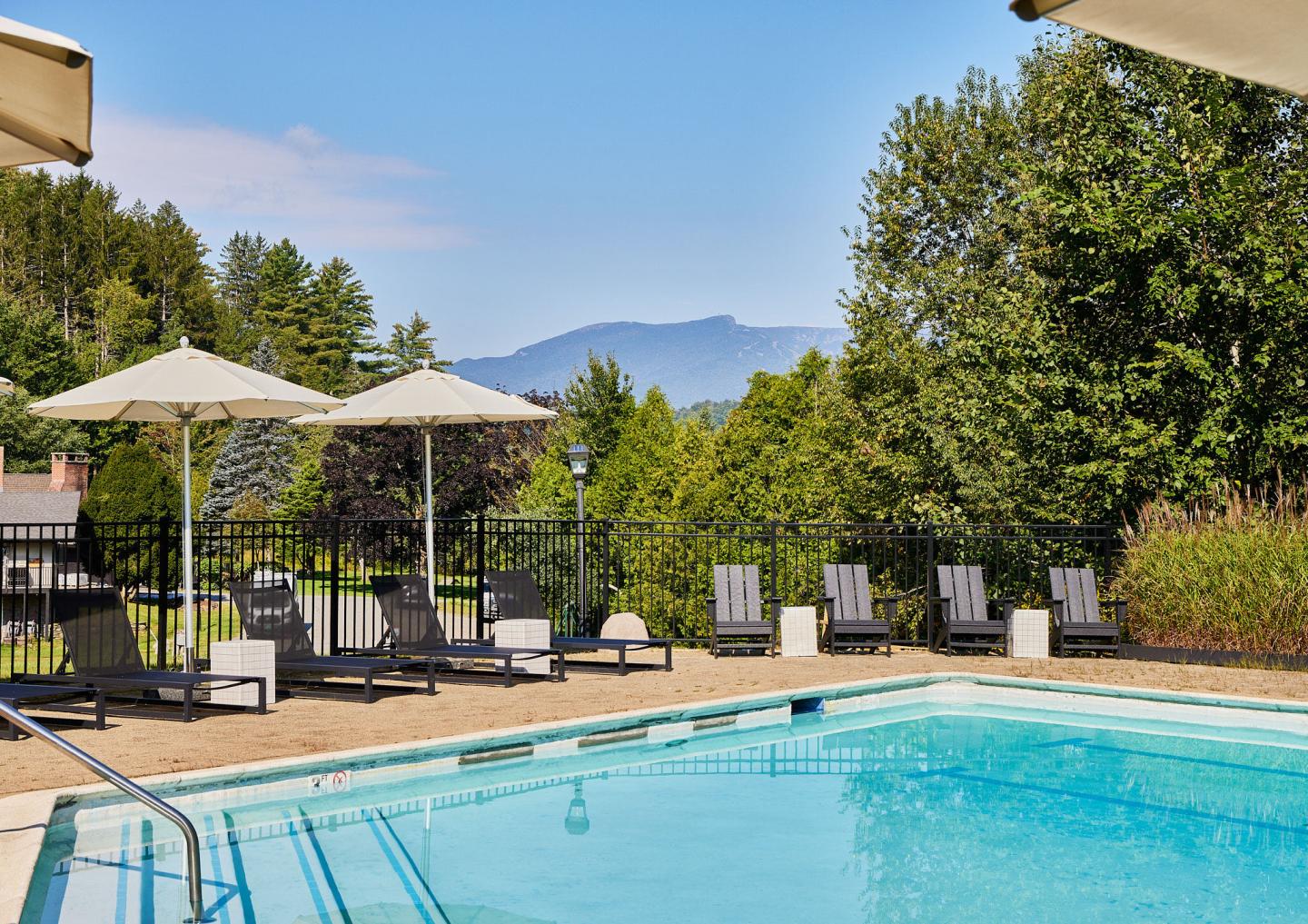 Outdoor pool at Bluebird Cady Hill Lodge