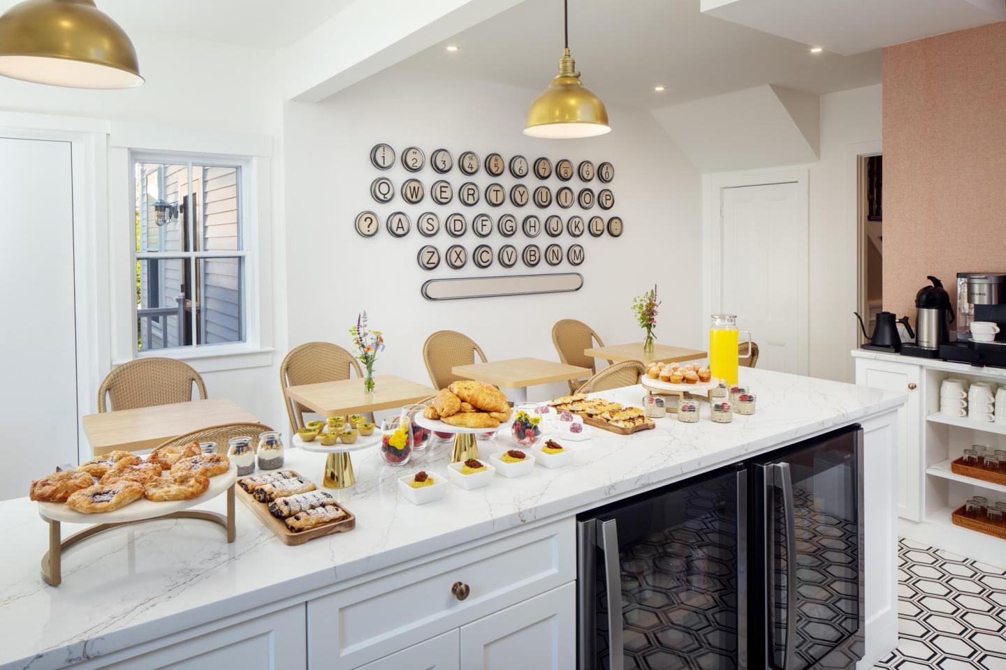 Breakfast and Kitchen at 76 Main Nantucket Hotel