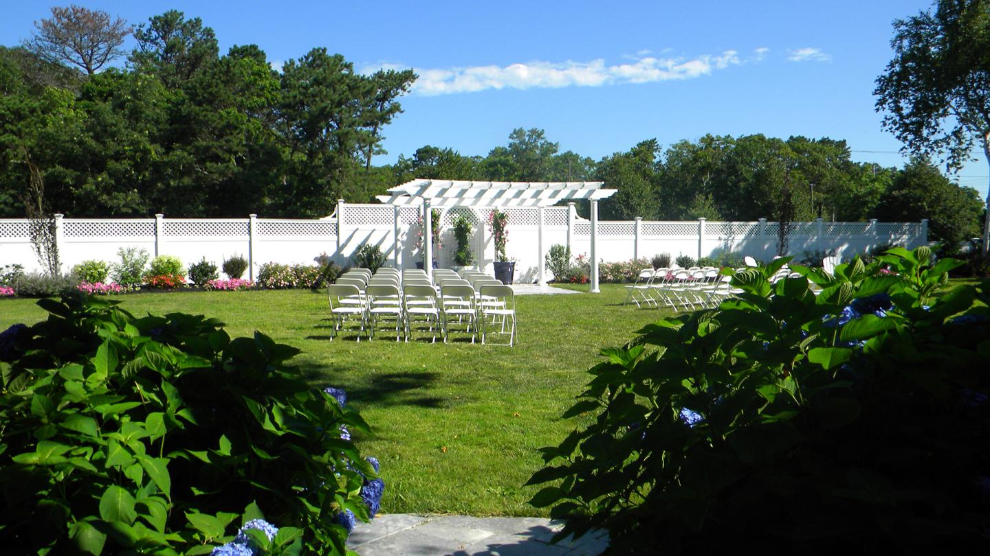 Cape Codder Outdoor Garden Terrace for functions and weddings