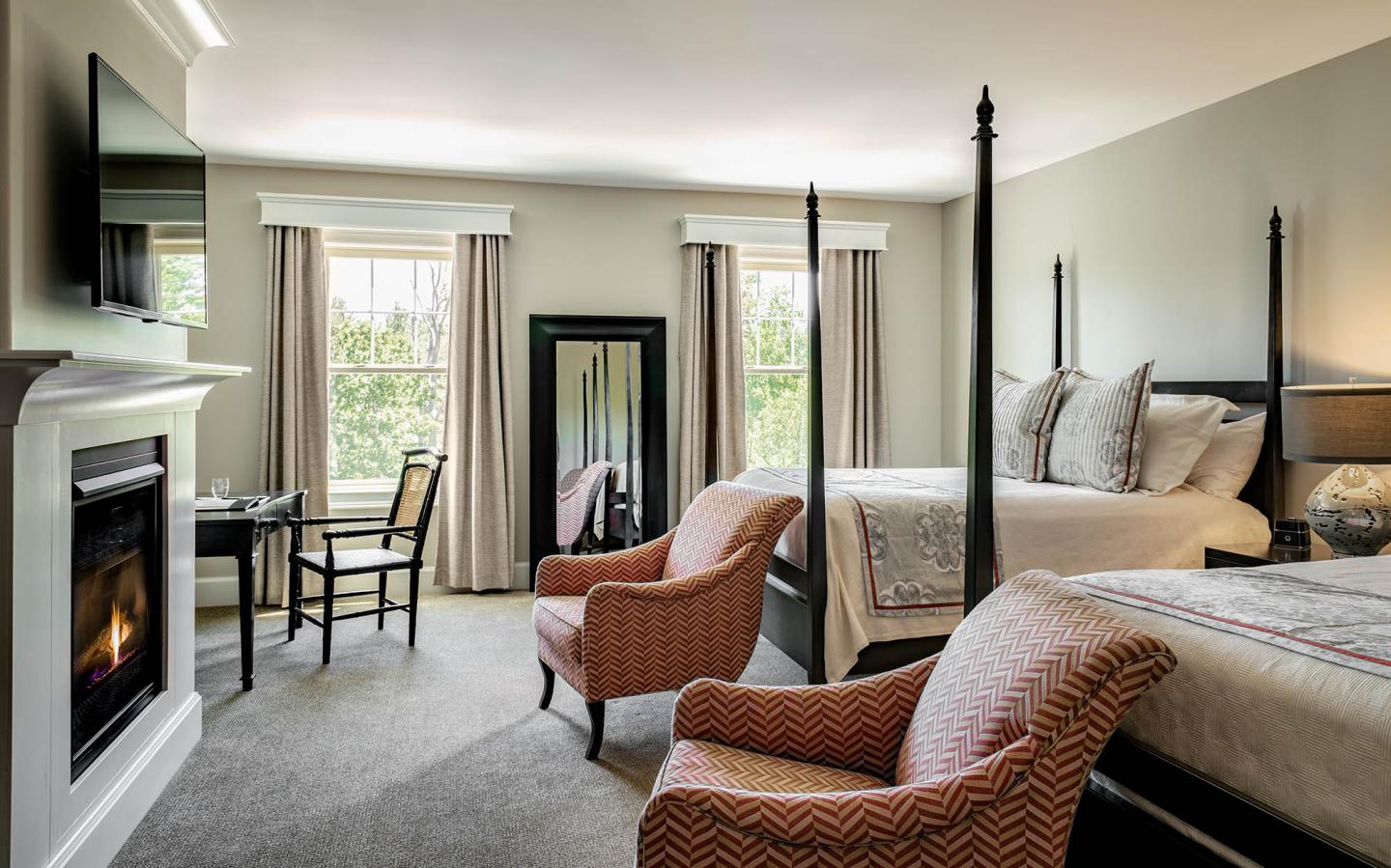 Classic Double Queen with Fireplace at the Grand at the Bedford Village Inn