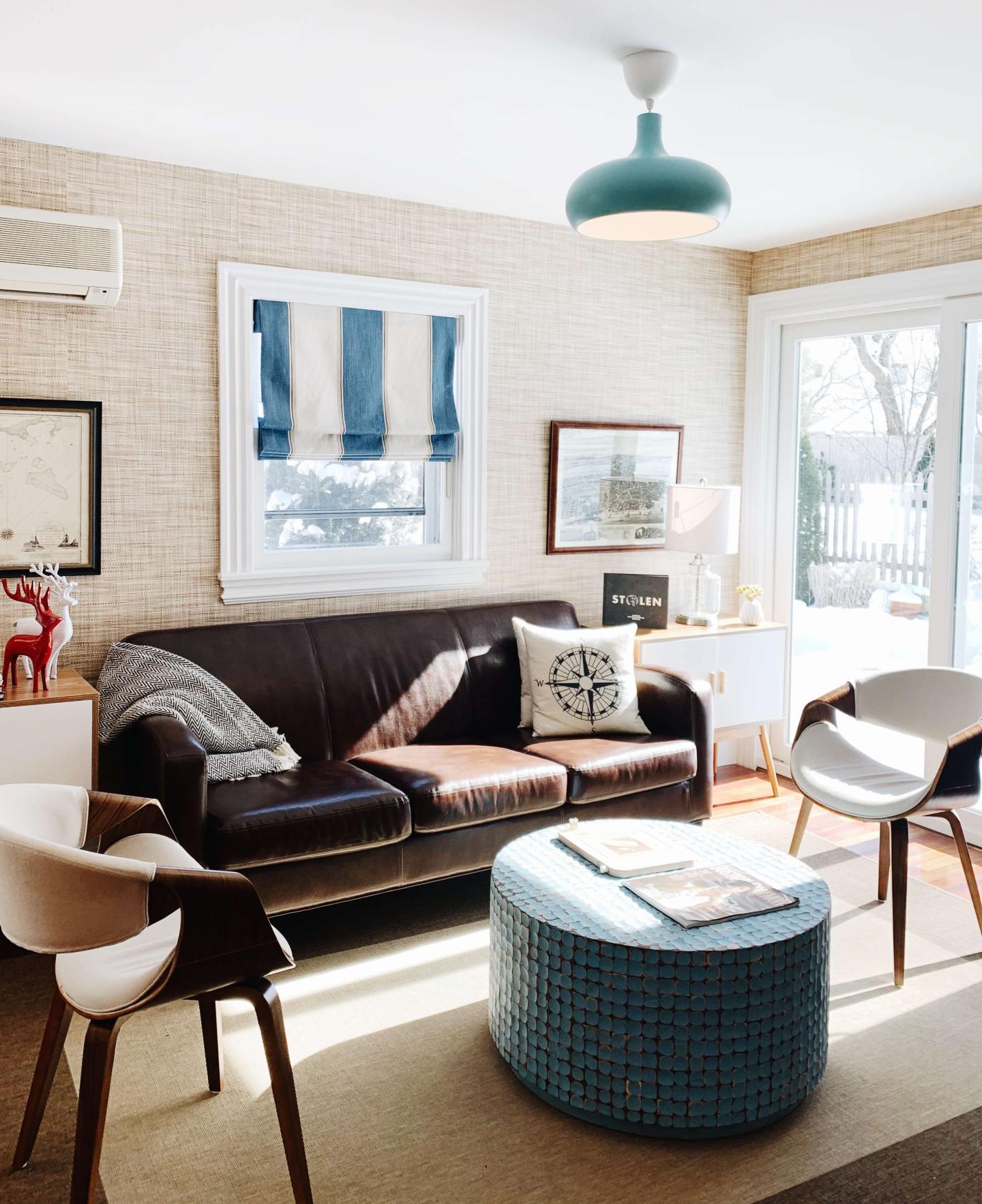 Interior common space at The Hotel Marblehead