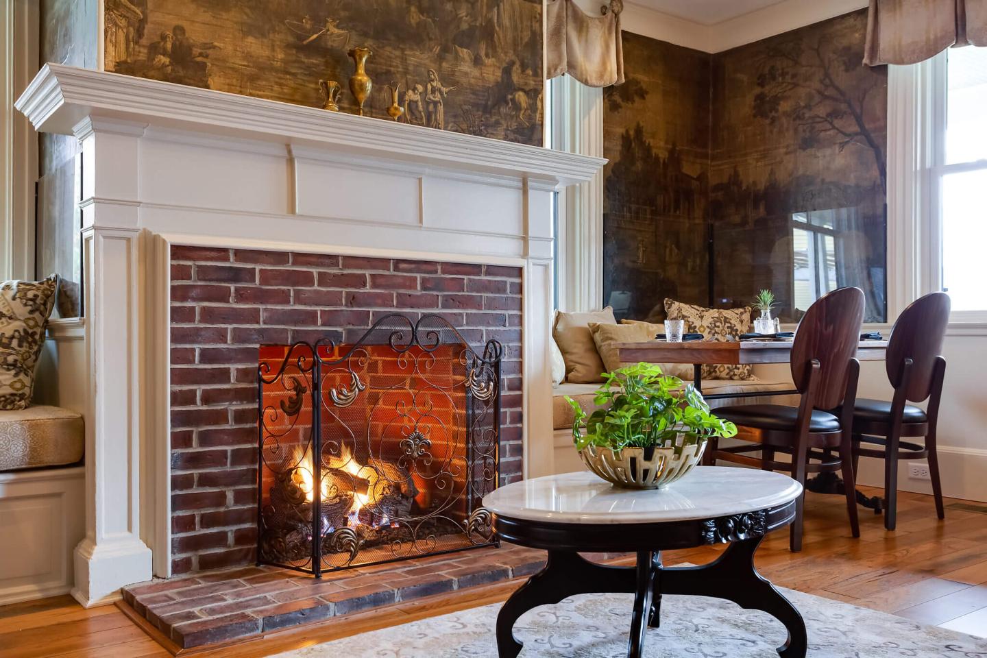 Original Fireplace in the Parlor