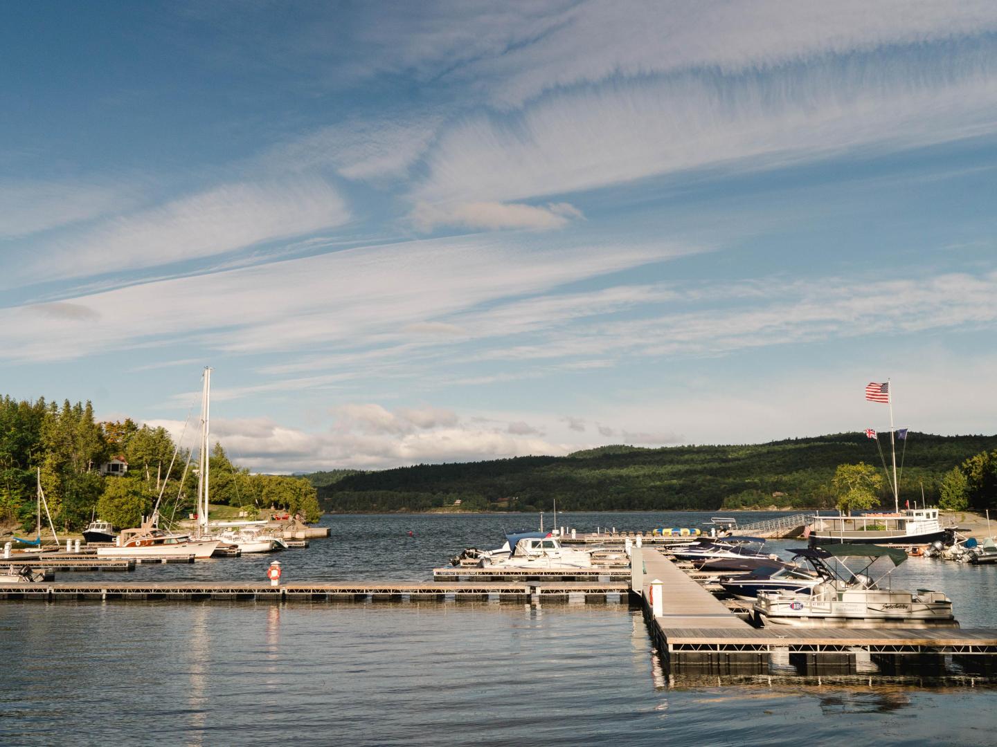 View of our 60 slip boat club and docks