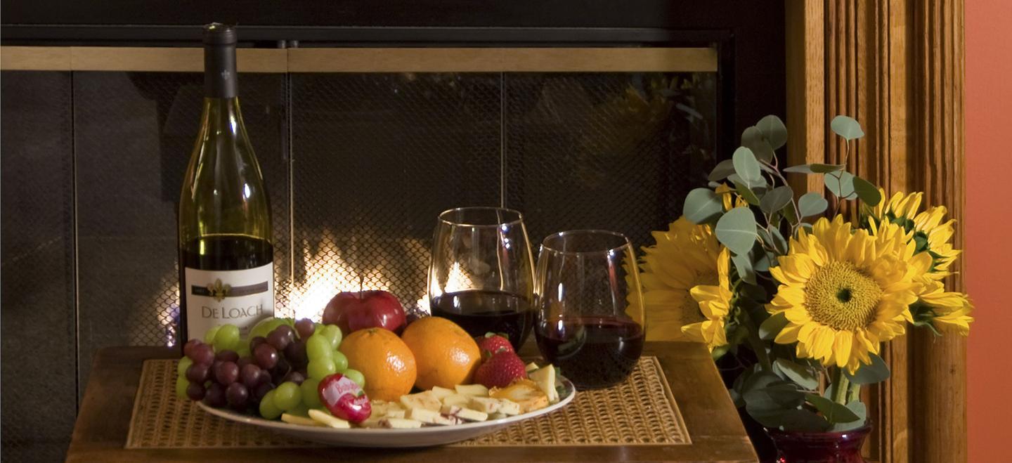 Inn at Ellis River - Fireplace Wine