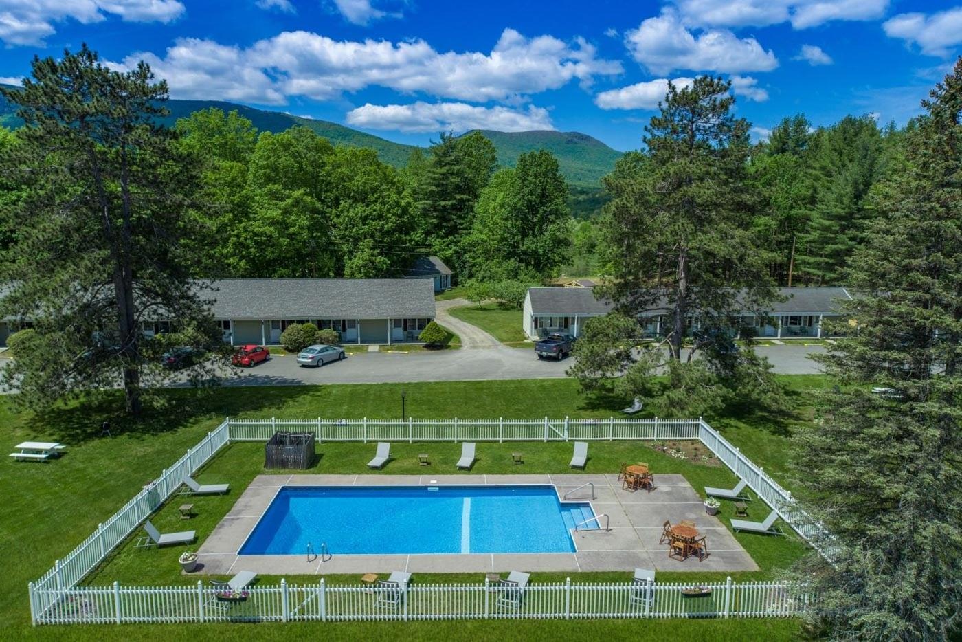 aeril of the pool at Aspen Manchester