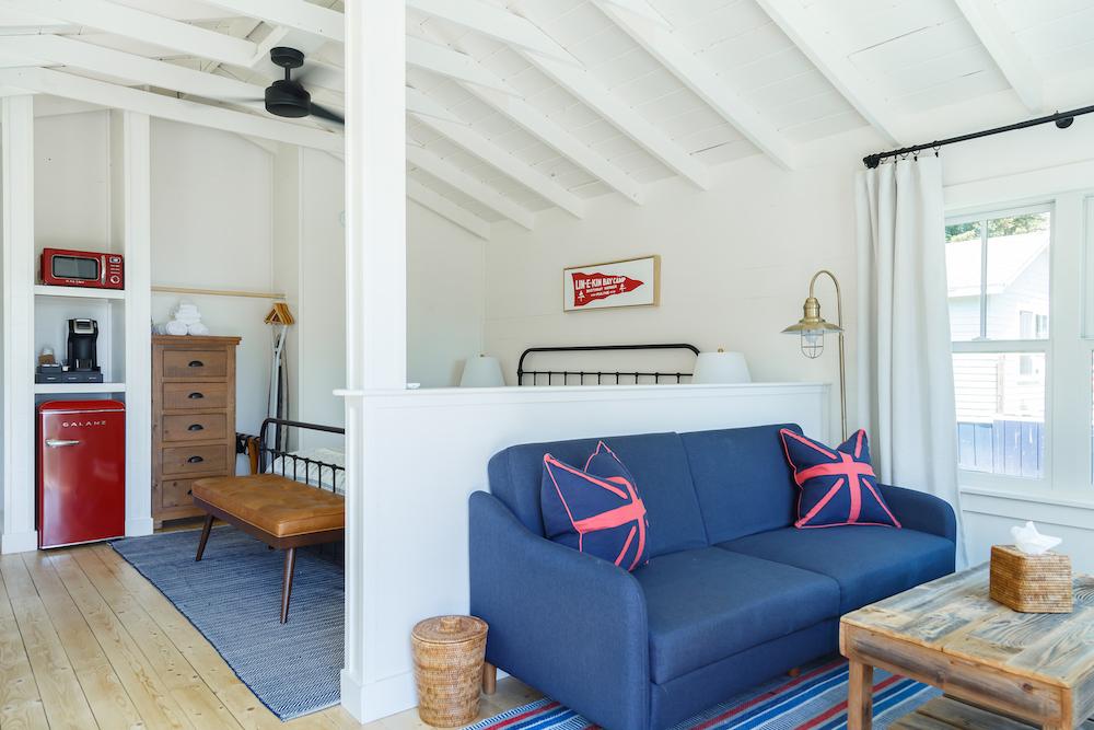 Linekin Bay Resort - Two Room Cabin with King Bed and sitting area