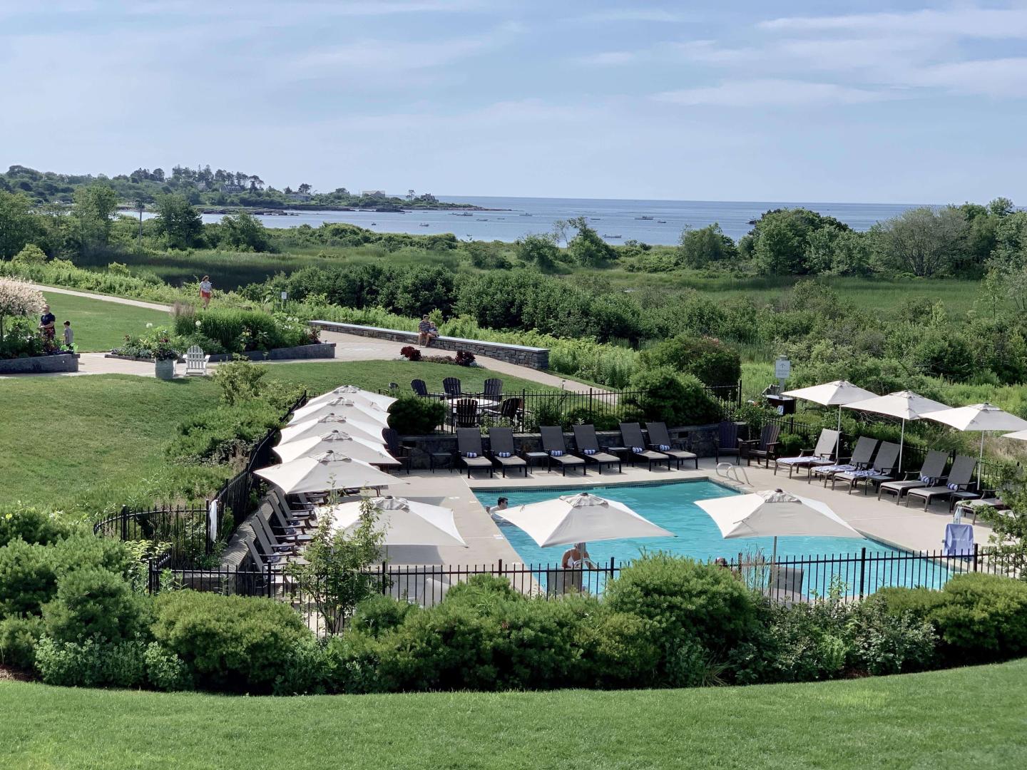 Swimming Pool at Inn by the Sea with views of the Atlantic ocean