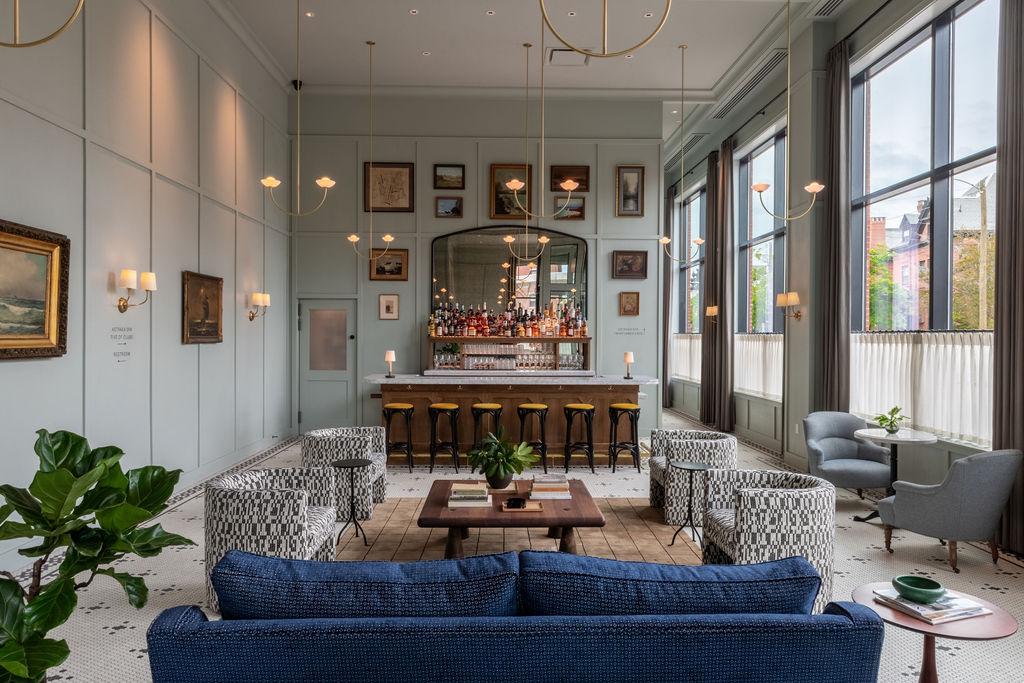 Lobby area that transitions into our Salon style bar 