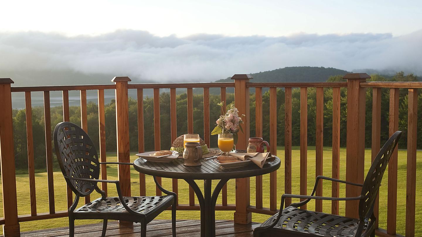 Mountain Top Inn & Resort lodge room balcony view