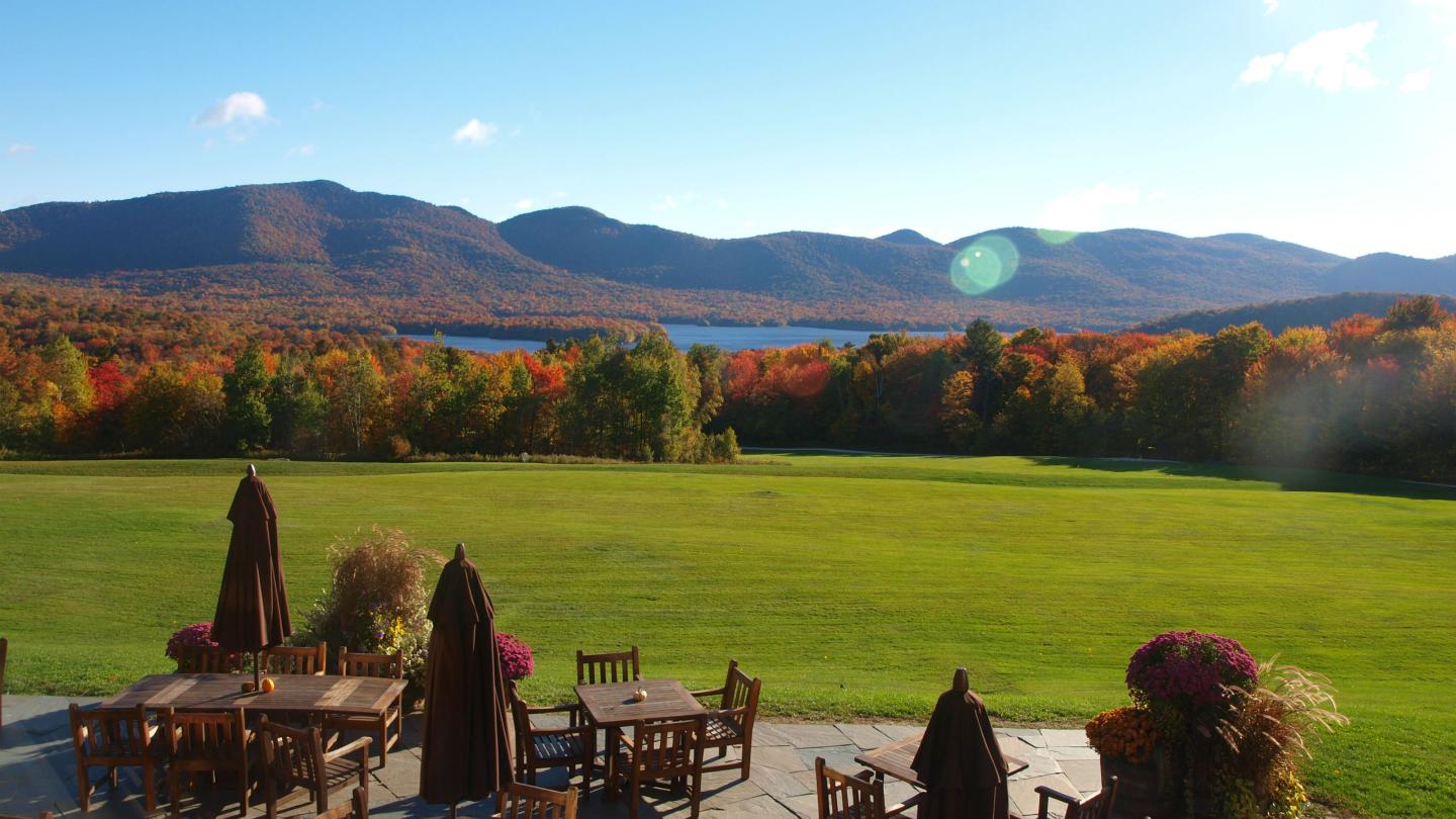 Mountain Top Inn & Resort Autumn terrace view
