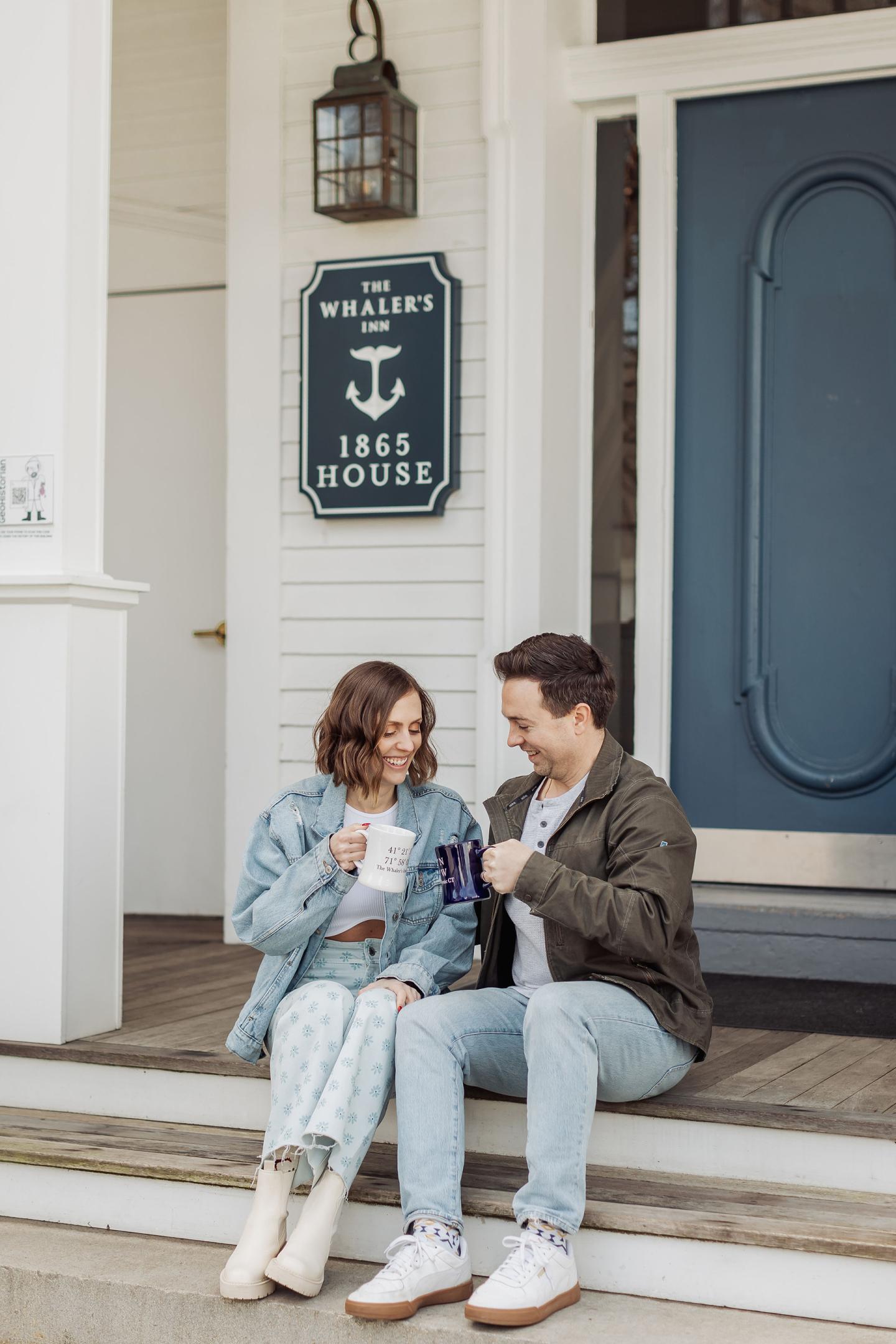 Couple having cofee at The Whalers 