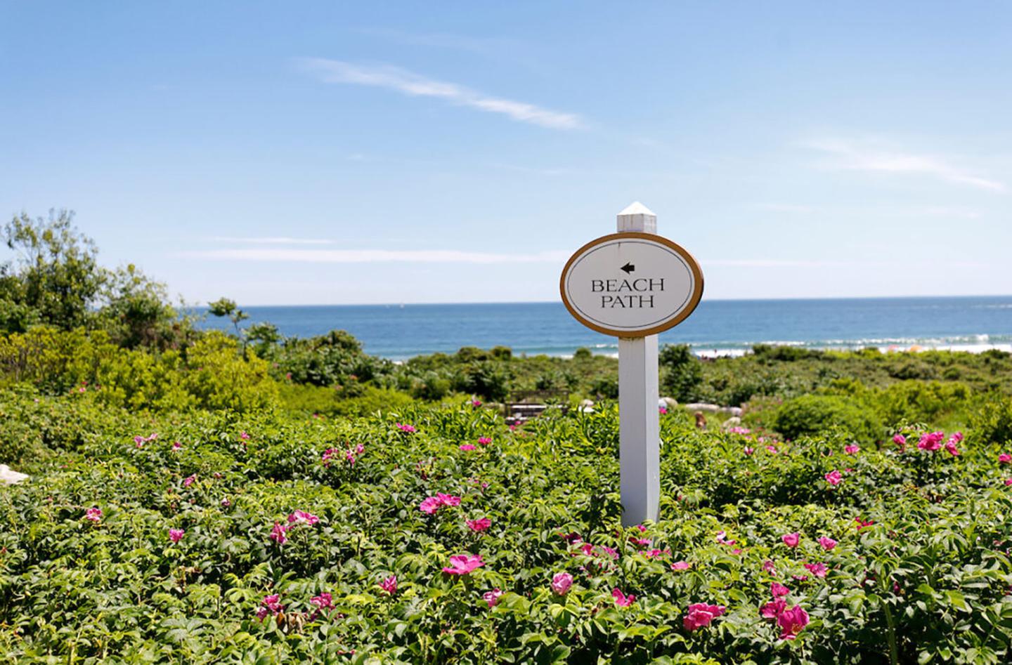 Beach Path Sign at the Ocean House