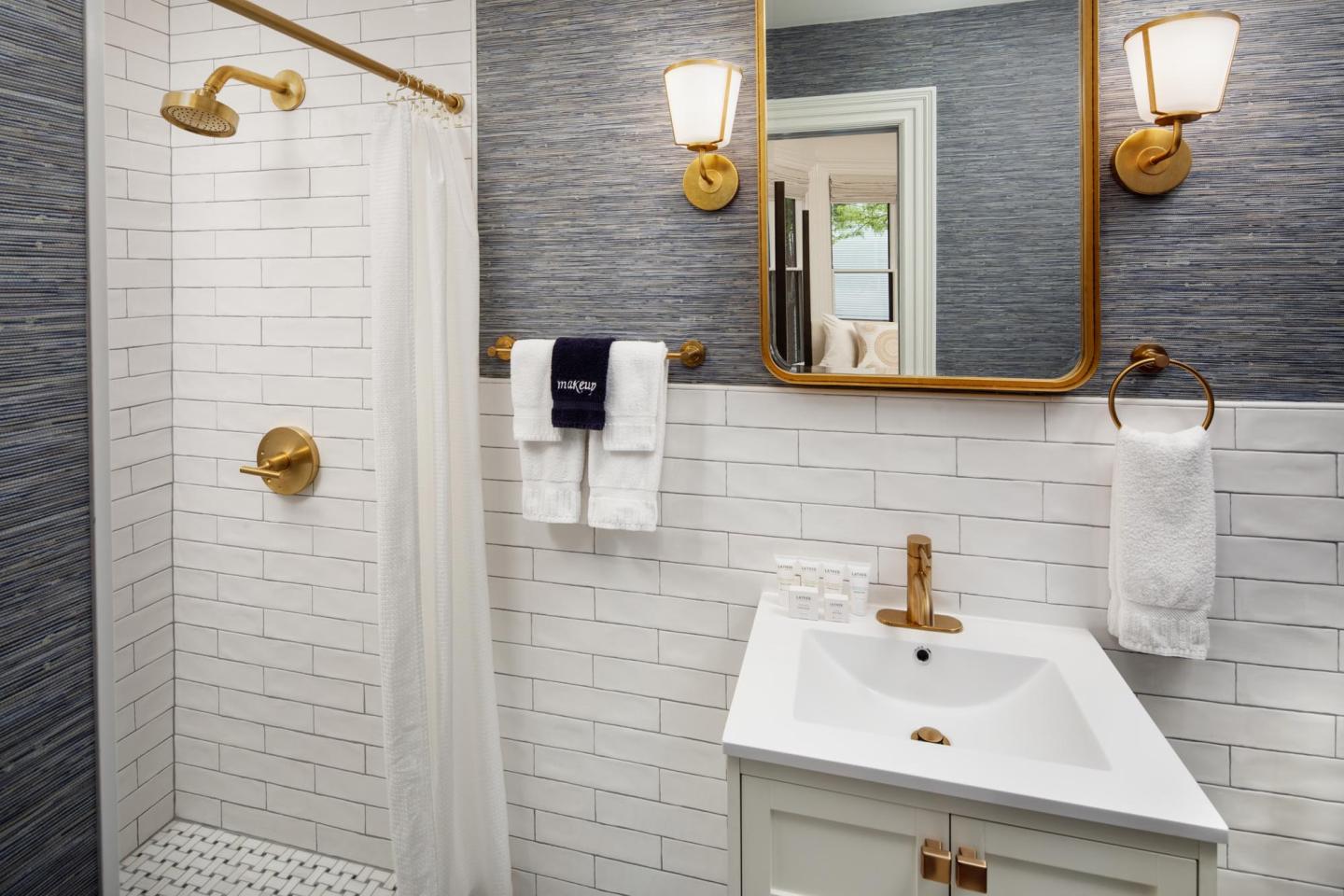 Modern Bathroom at The Swain House at 21 Broad Nantucket Hotel