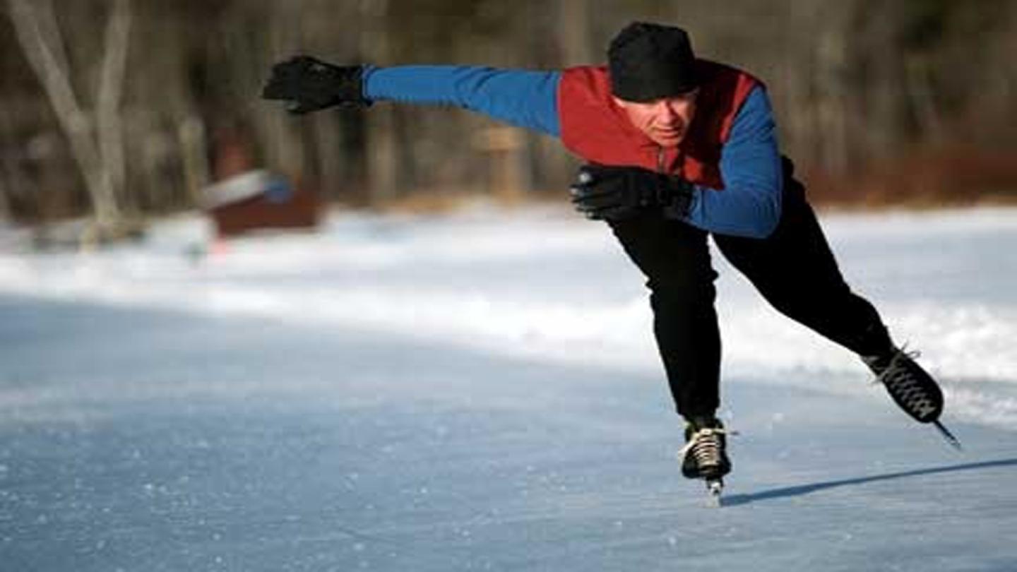 Nordic Skater on Lake Morey