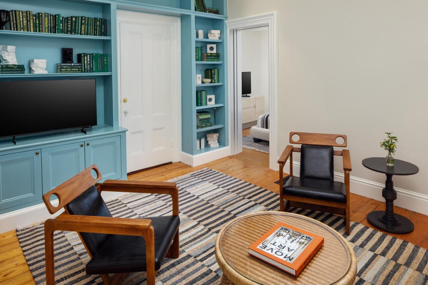 Suite Living Room at The Swain House at 21 Broad Nantucket Hotel