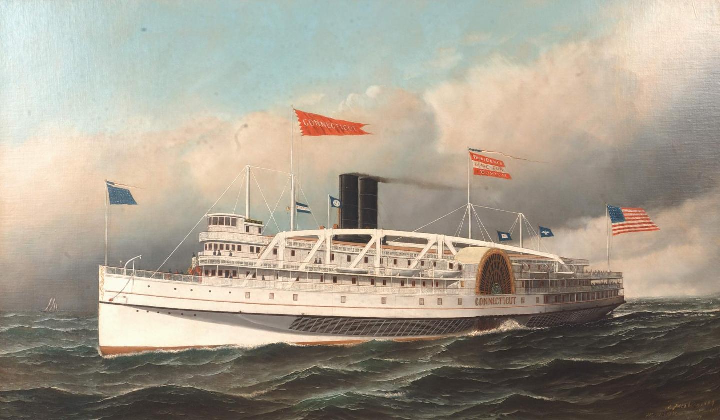 "The Connecticut" Steamship painting by Antonio Jacobson