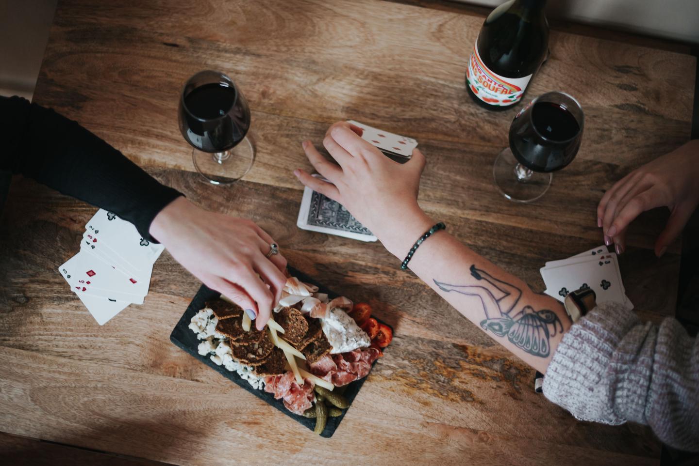 Enjoy local charcuterie boards and natural wine as add-ons at The Francis