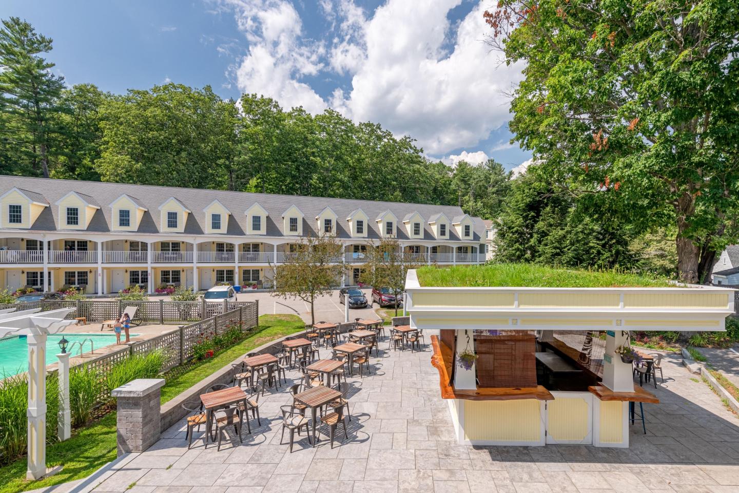 Patio Bar, Pool and Flagship Building at The Admiral's Inn