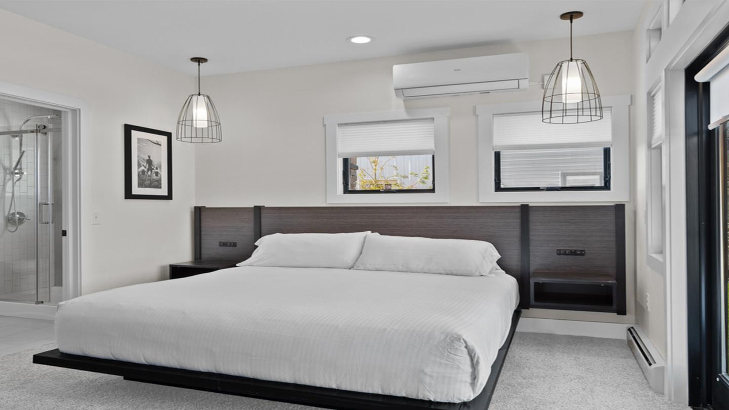 the bedroom of a 2 bedroom suite