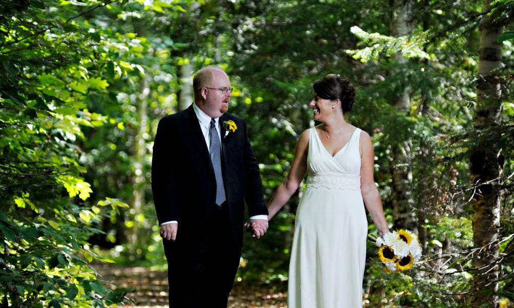 Outdoor Bride and Groom