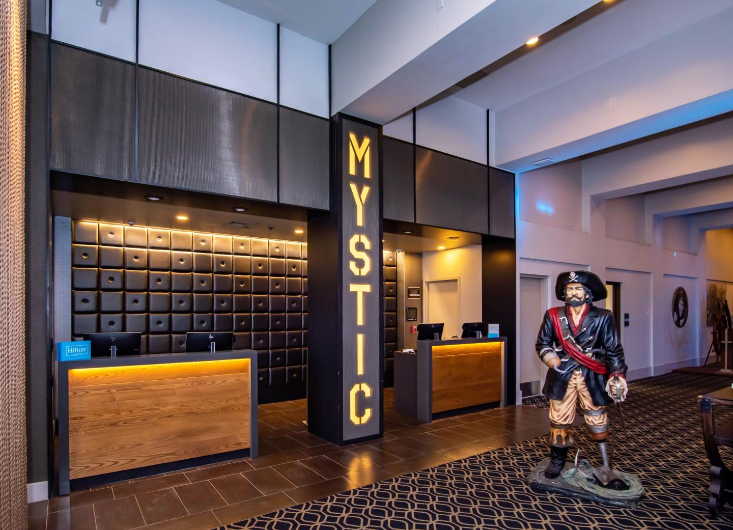 Lobby at the Hilton Mystic