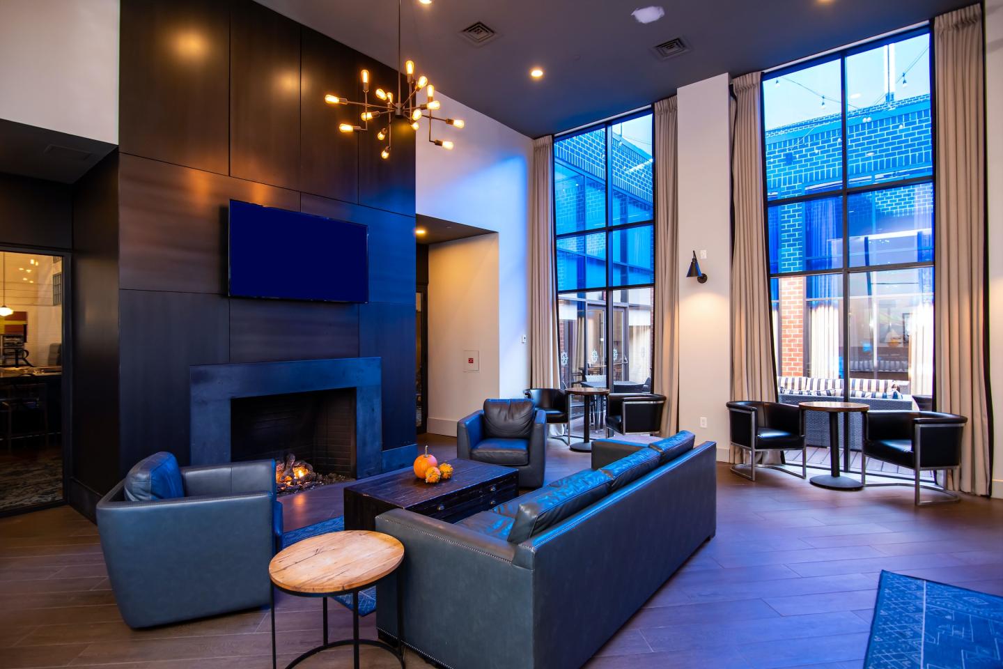 Indoor Fireplace at Hilton Mystic