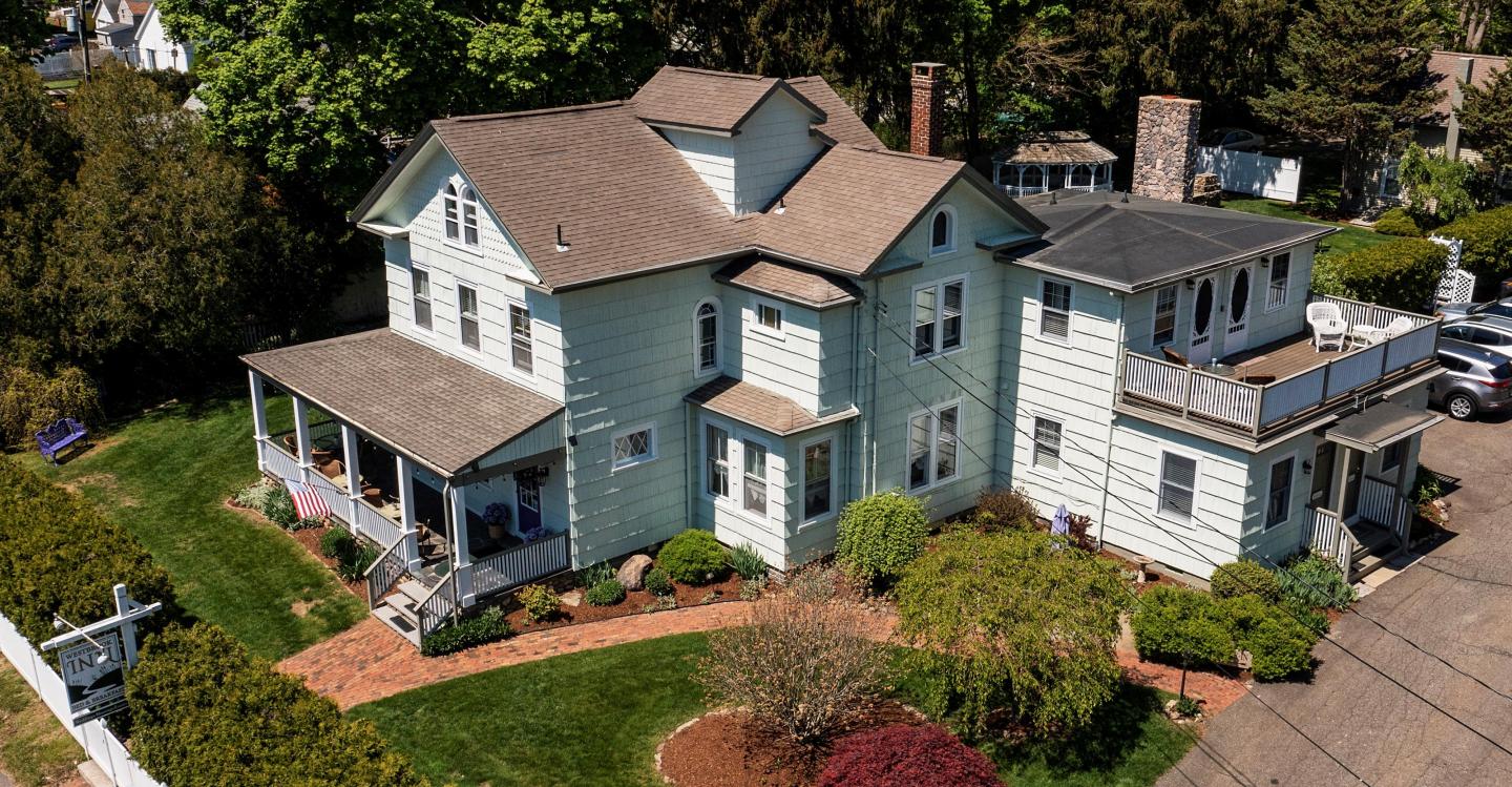 aerial view of the Westbrook inn bed and breakfast